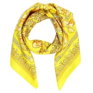 VERSACE Yellow Skull Silk Scarf - NEW